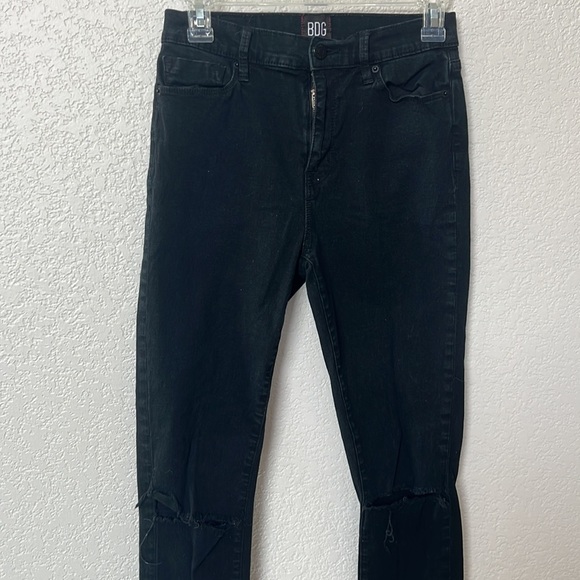 Urban Outfitters BDG Jeans Twig High Rise Skinny Distressed Black size 26 - Picture 4 of 14